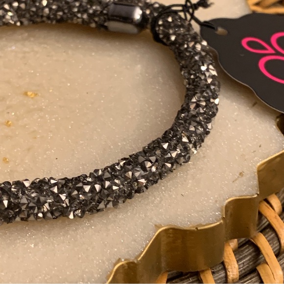 Roll Out The Glitz Black Hematite Coil Bracelet - Picture 2 of 2